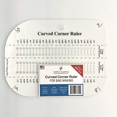 Curved Corner Ruler for Bag Making