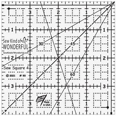 Sew Square 4 in Ruler