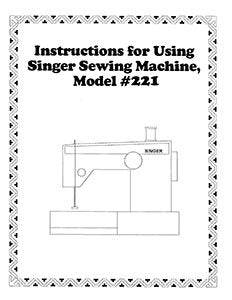 Instruction Book Singer 221
