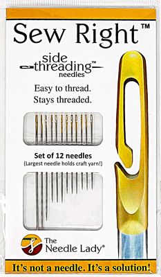 Sew Right Set of 12 side Threading Needles