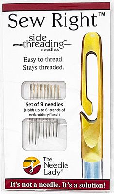 Sew Right Set of 9 side Threading Needles
