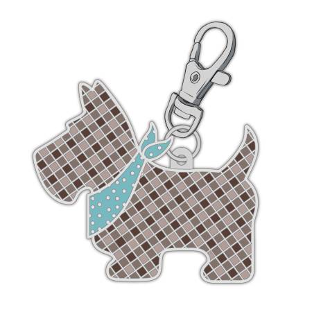 RB Scotty Dog Enamel Charm Bee Vintage