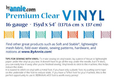 Premim Clear Vinyl - 15 yards x 54 in