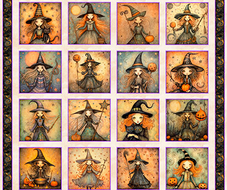 QT Witch Picture Patches Tan - Witchypoo
