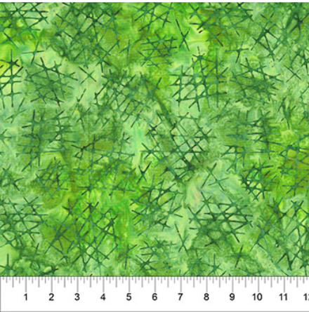 NC Crosshatch Citrus Green - Abstraction