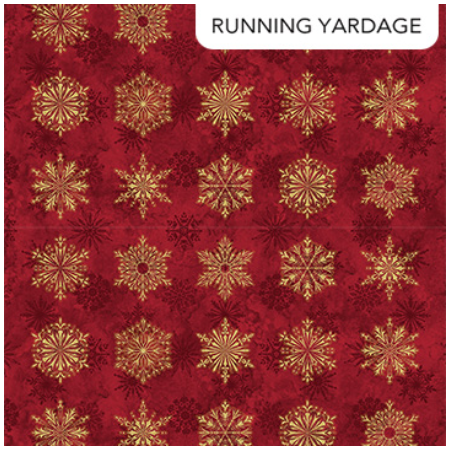 NC Snowflake Blocks Red Multi O' Christmas Tree Shimmer 28957M-24