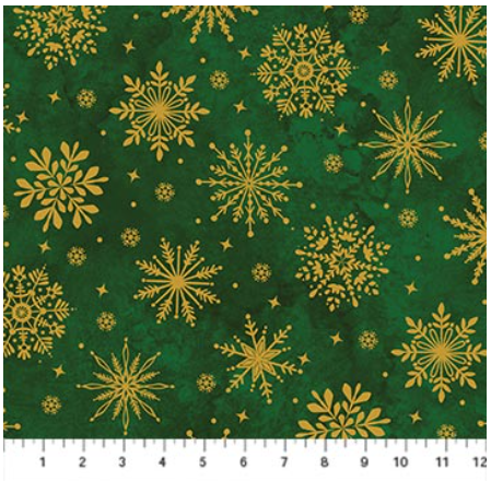 NC Snowflakes Green Multi O' Christmas Tree Shimmer 28960M-74