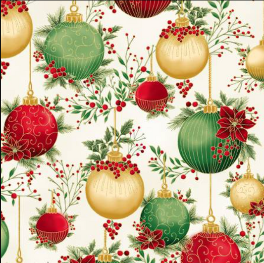 HO Natural/Gold Ornaments Christmas Wish