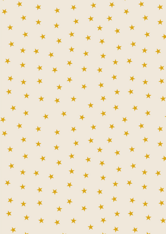 LI Gold Stars Cream Christmas in Bluebell Wood
