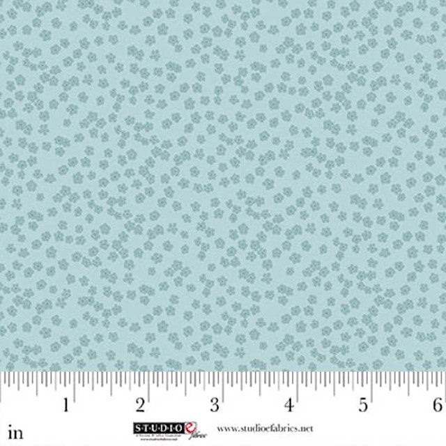 Serene Blue Ditsie Layla 44"/45" Cotton Fabric per Yard