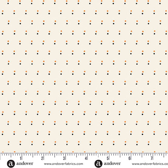 Shadow Dot Cream Nightfall 44"/45" Cotton Fabric Per Yard