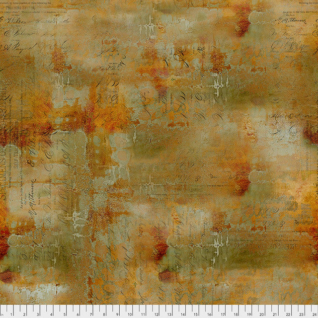 Sienna Writing Specimen Abandoned 44"/45" Cotton Fabric Per Yard