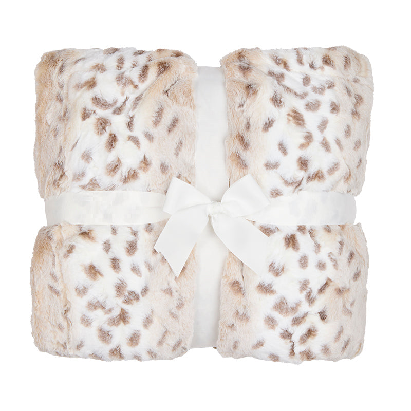 Ice Taupe Signature Luxe Cuddle Arctic Lynx Blanket 60" x 72"