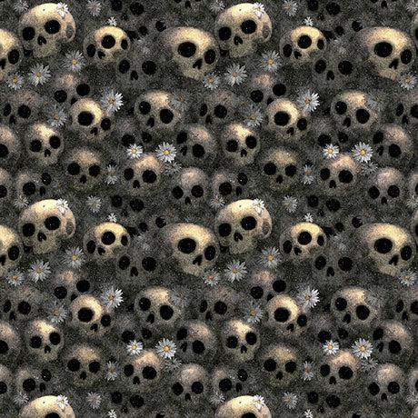 Smoke Skulls Witchypoo Cotton 44"/45" Fabric Per Yard