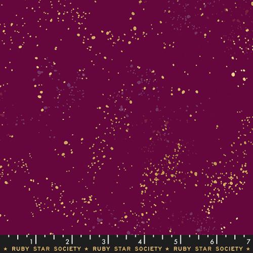 Speckled Metallic Purple Velvet Cotton 43"/44" Fabric Per Yard