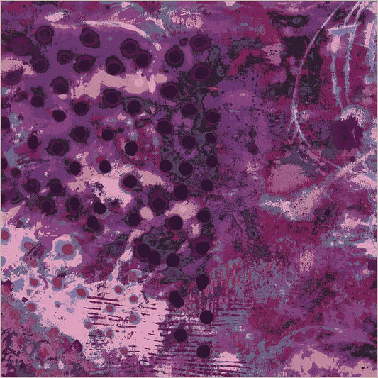 Spotted Graffiti Spring Lilac Cotton Wideback Fabric per yard