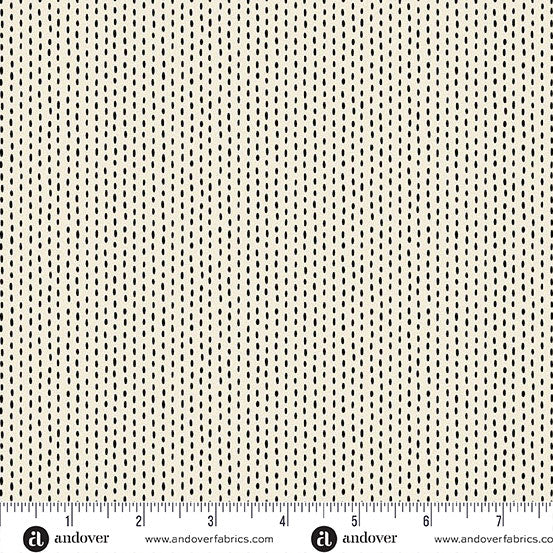Stitch Line Cream Nightfall 44"/45" Cotton Fabric Per Yard