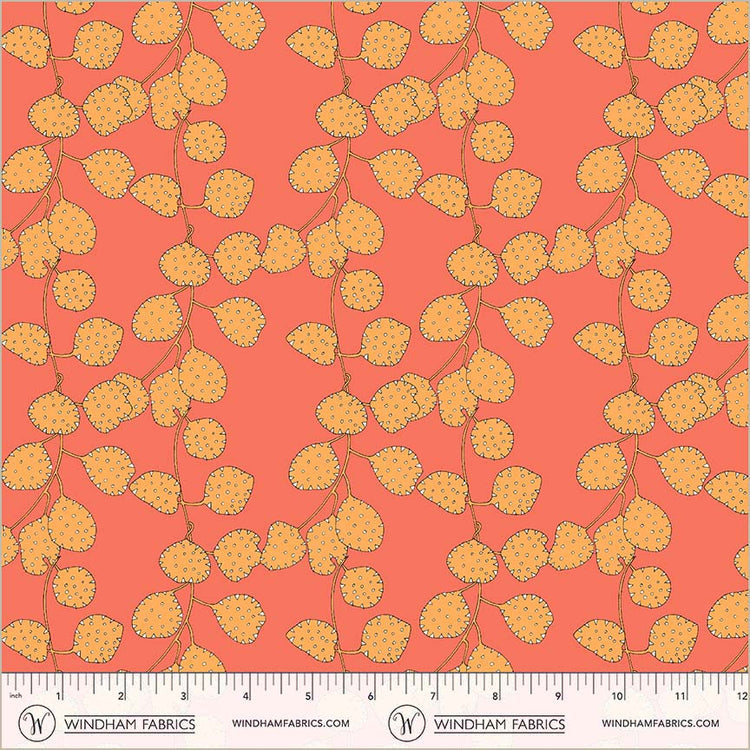 Sunshine Honesty Coral High Density Cotton 44"/45" Fabric Per Yard