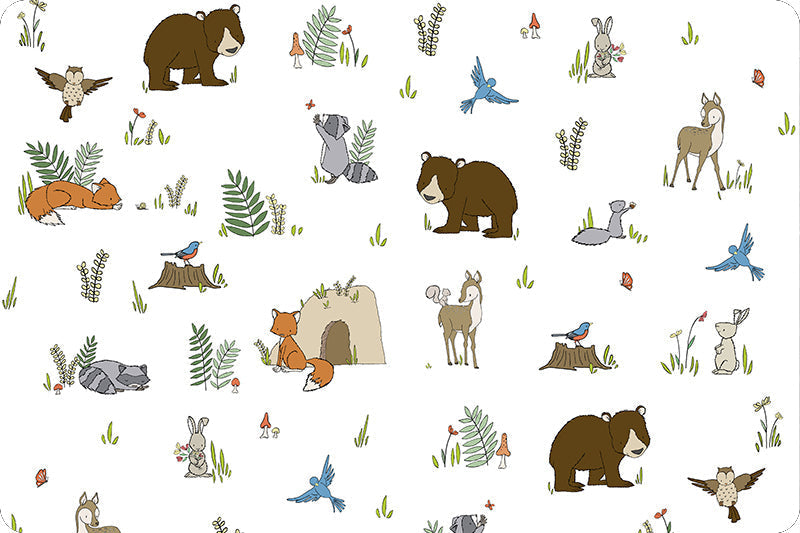 Sweet Melody Designs Woodland Pals Digital Cuddle�� Snow 58/60" Fabric (1/2 yard pack)