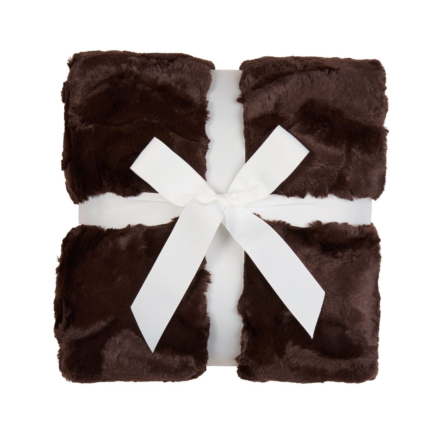 Chocolate Signature Luxe Cuddle Hide Blanket 60" x 72"