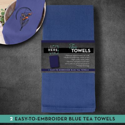 Tea Towel BLUE 20inx28in 2/pk