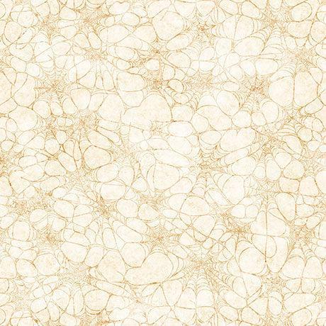 Tan Spiderwebs Witchypoo Cotton 44"/45" Fabric Per Yard