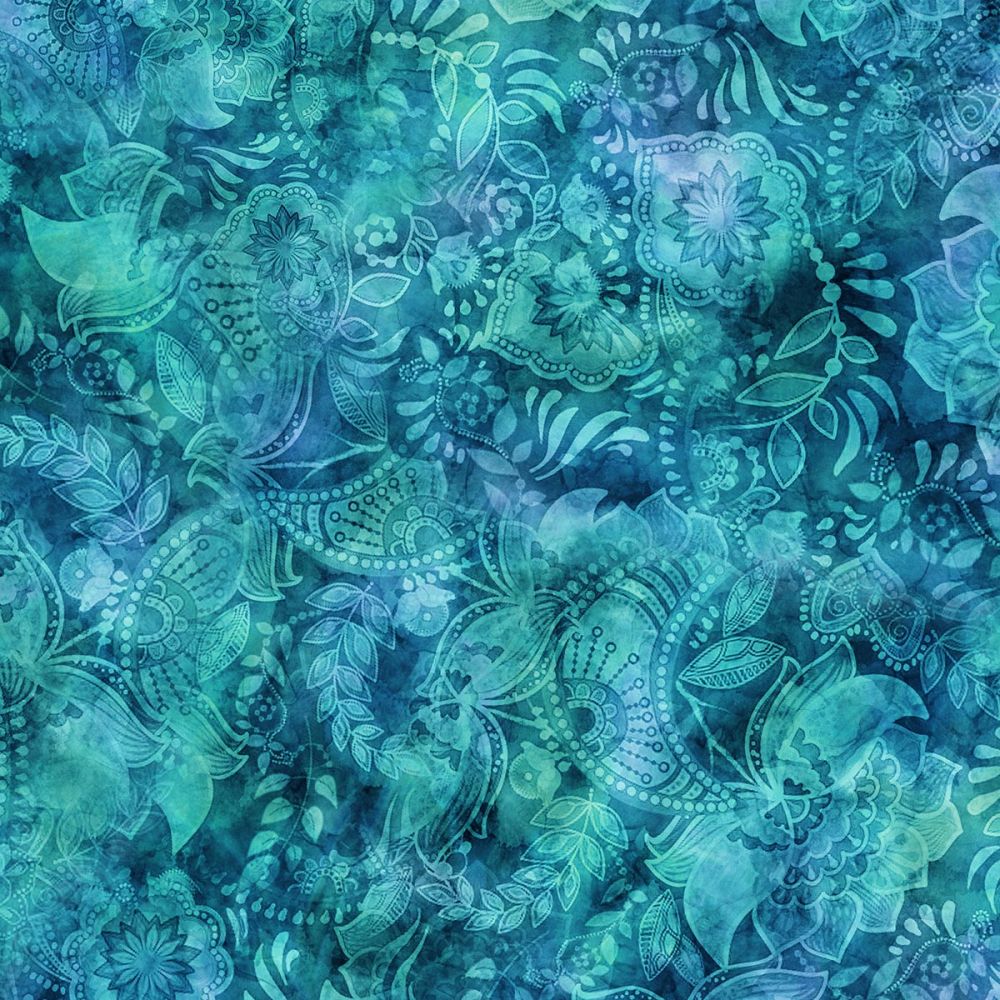 Teal Quilt Back - Fairy Tale 108" wide Fabric per yard