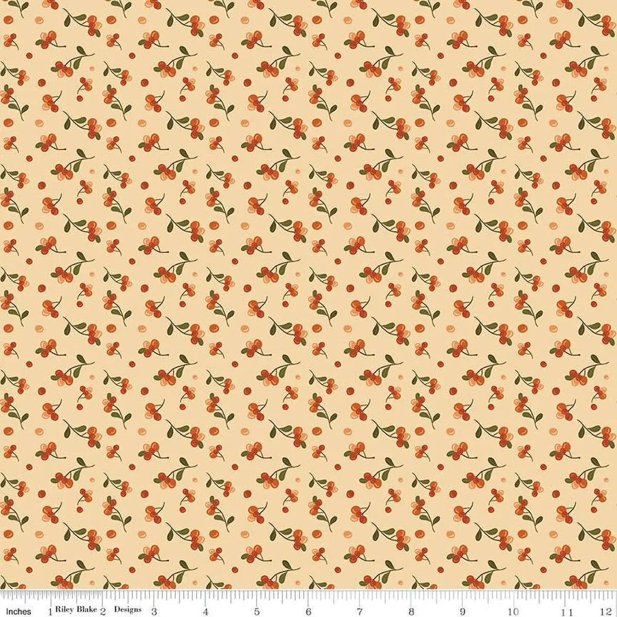 The Awe of Autumn Bittersweet Latte 43"/44" Fabric Per Yard