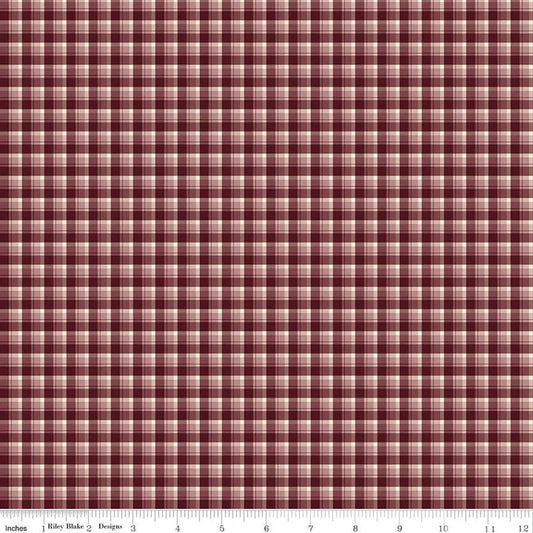 The Awe of Autumn Plaid Purple 43"/44" Fabric Per Yard