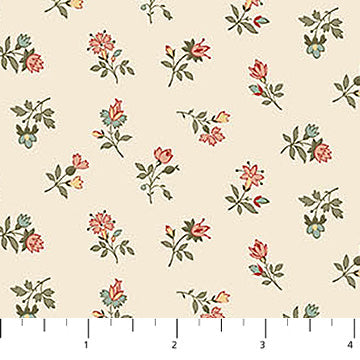 Toss Multi Cream Manoir Antiques Road Show 44"/45" Cotton Fabric Per Yard