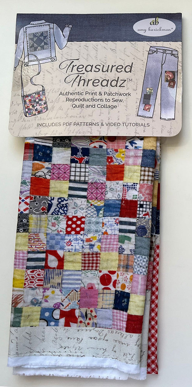 Treasured Threadz® Quilt Block Panel - Postage Stamp Retro