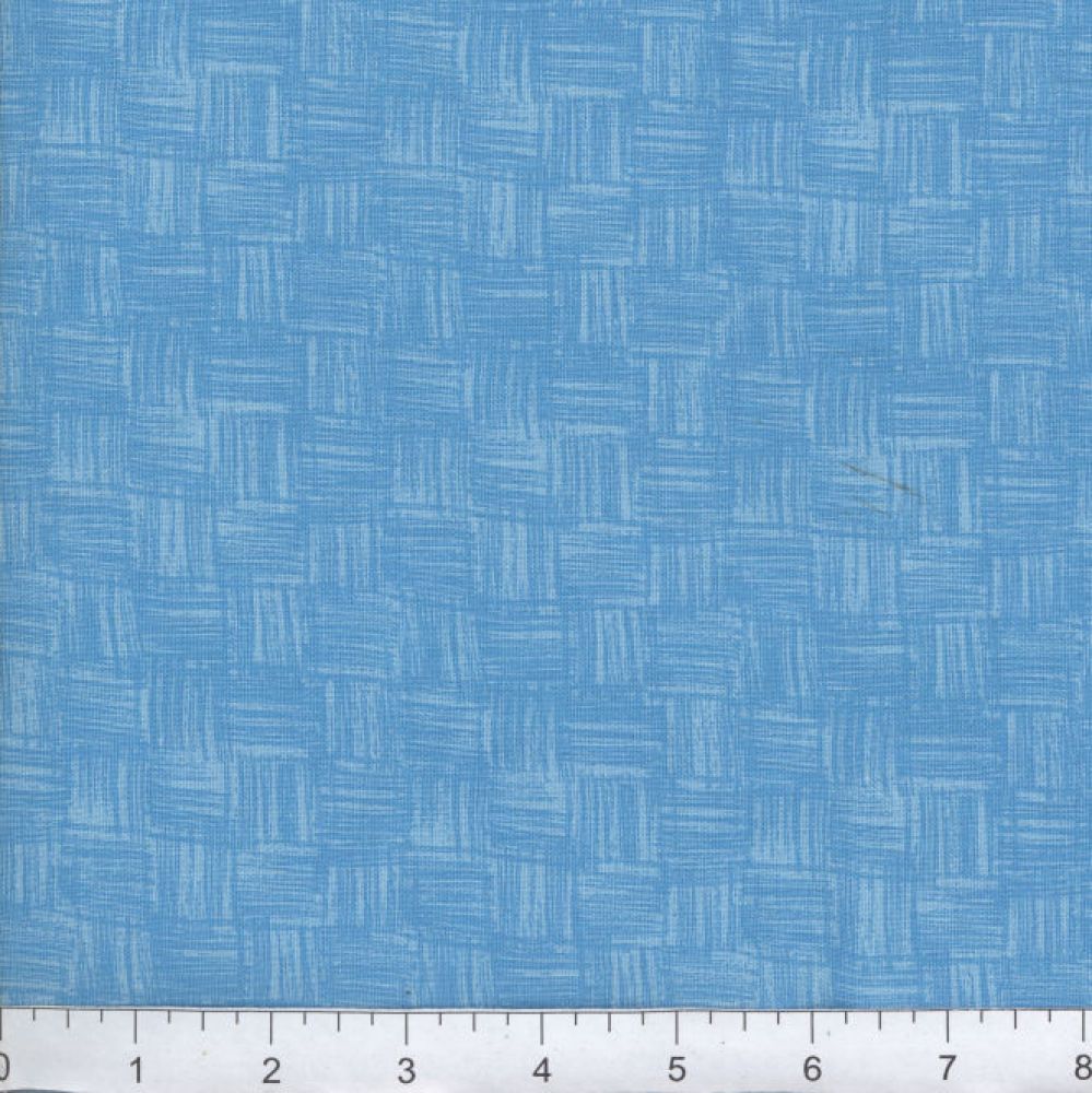 Turquoise Wicker 45" Wide Cotton Fabric Per Yard