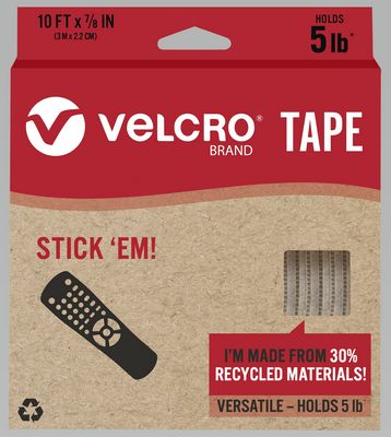 VELCRO (R) Brand ECO Tape 10ft x 7/8in White