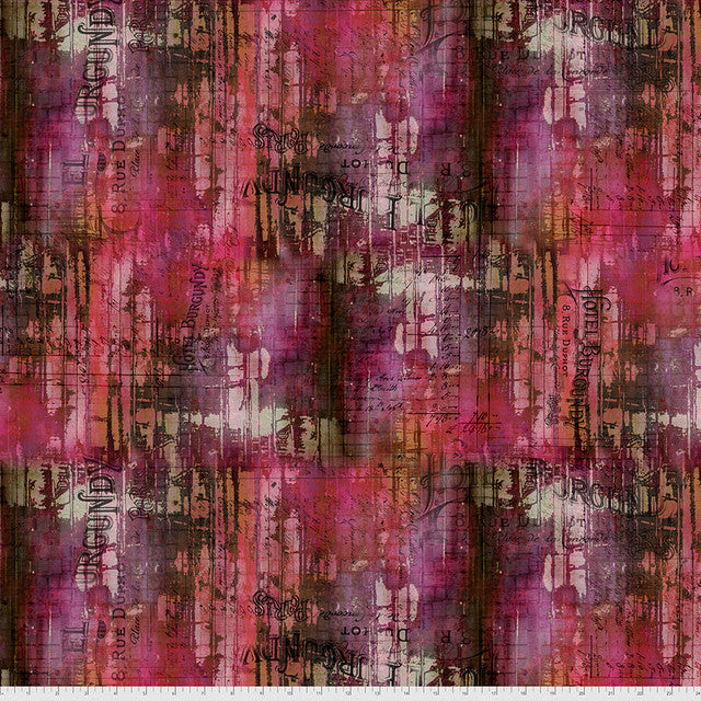 Vineyard Hotel Burgundy Abandoned 44"/45" Cotton Fabric Per Yard