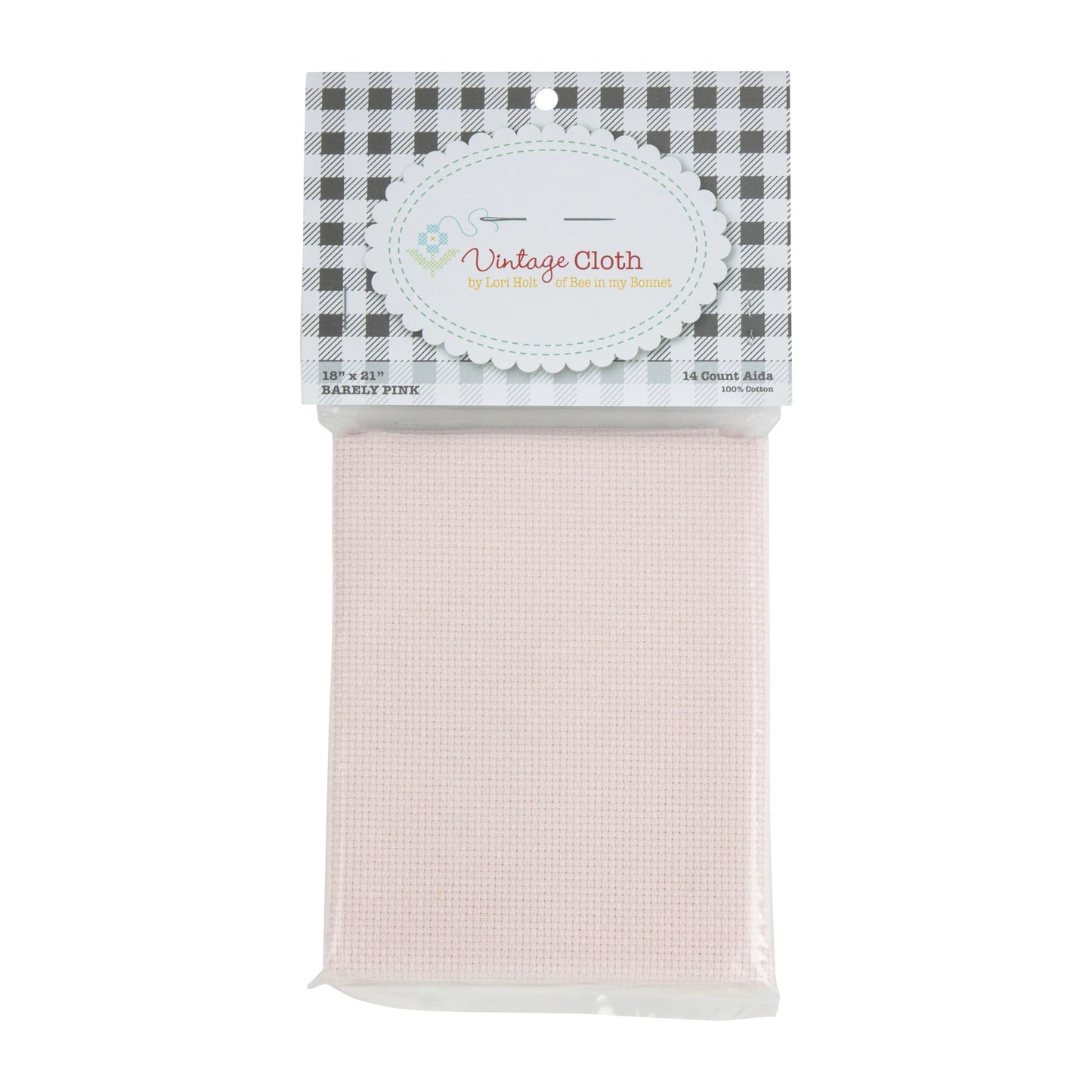 Vintage Cloth Barely Pink 14ct 18in x 21in