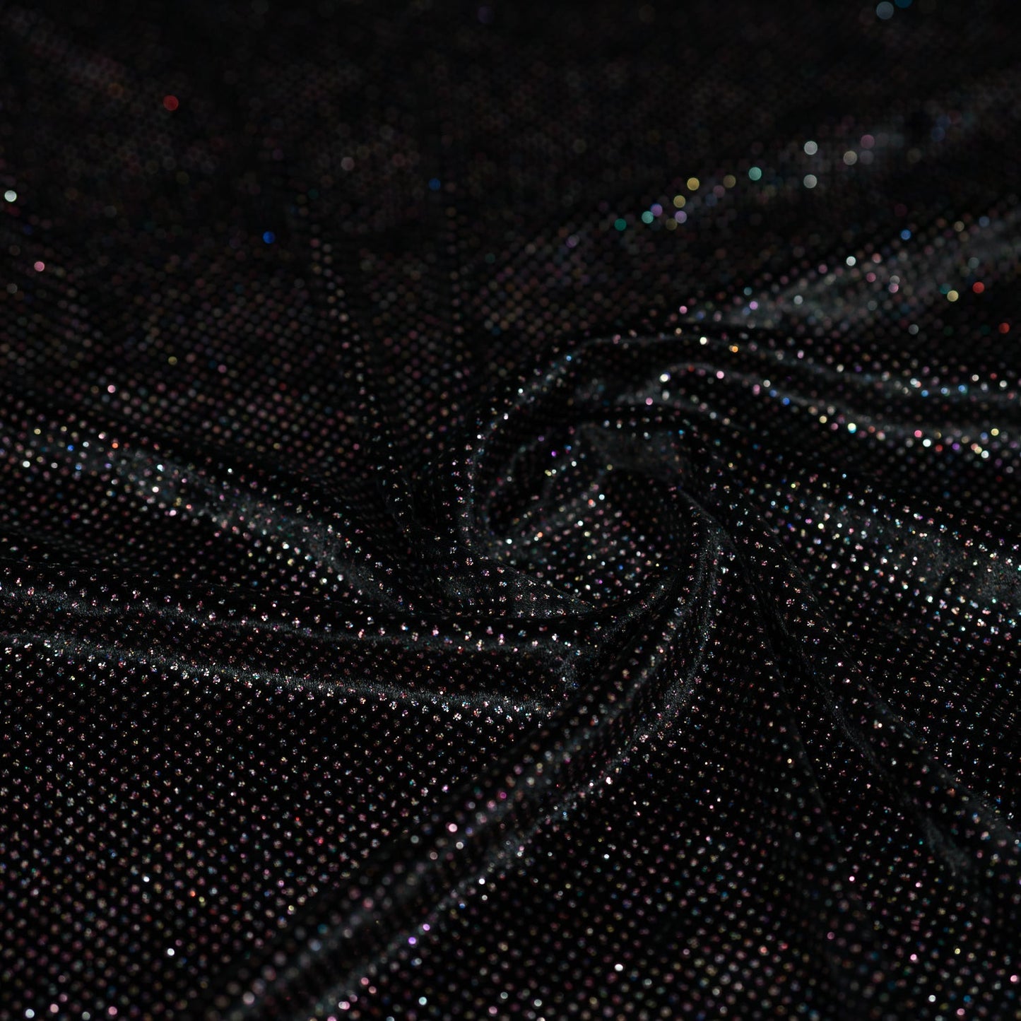 Vivian Glitter Printed Stretch Velvet Fabric | Blue Moon Fabrics