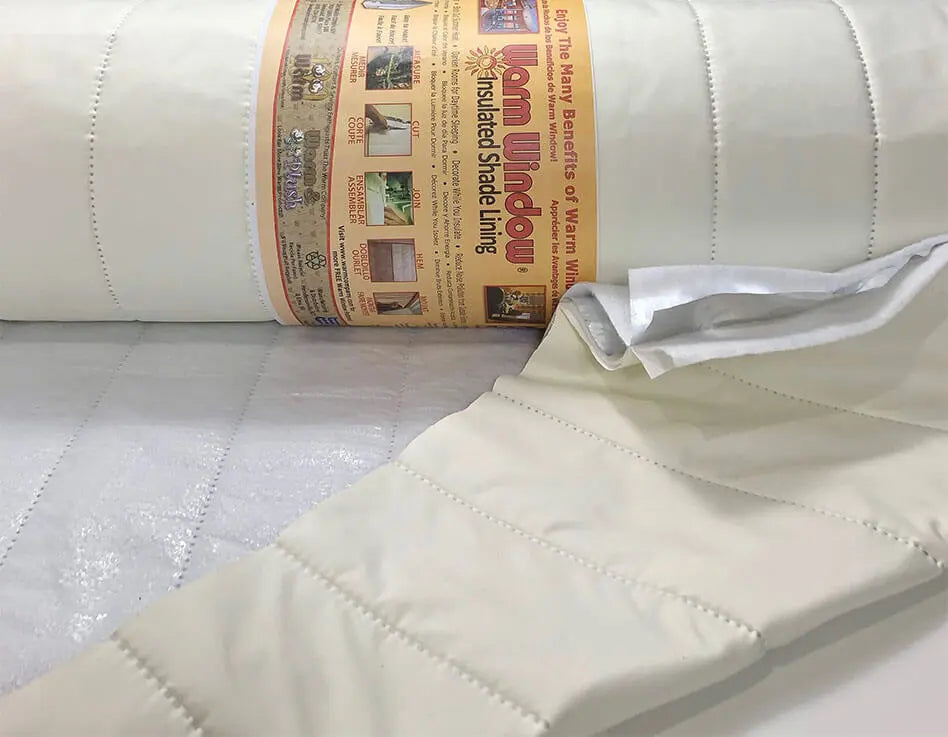 Warm Window Insulated Shade Fabric 54" x 15 YD - Thermal Insulated Quilting Fabric