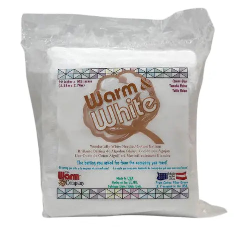 Warm & White Needled Cotton Batting