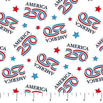 White Multi 250 Toss 44"/45" Cotton Fabric Per Yard