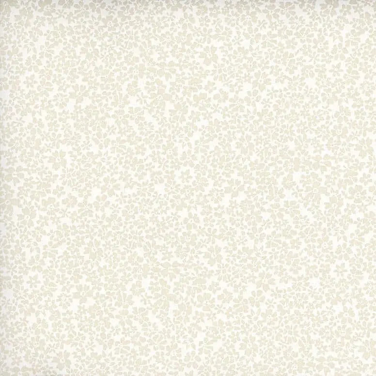White / Natural Confetti Floral 45" wide Fabric per yard