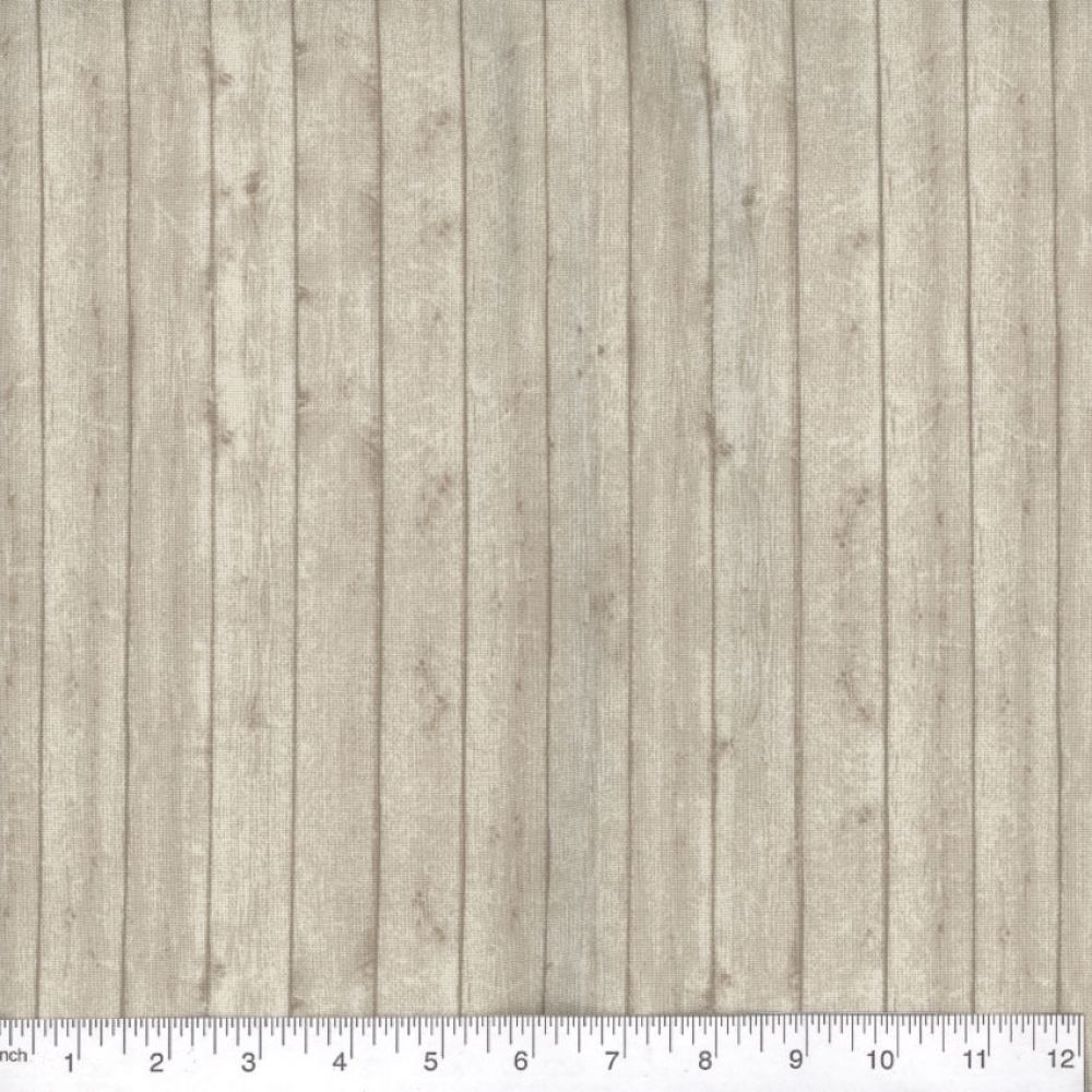 White Wash Wood Planks 45" wide Fabric per yard