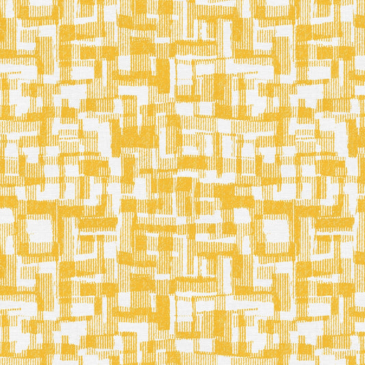 Yellow Gold Barcodes Cotton Wideback Fabric Per Yard