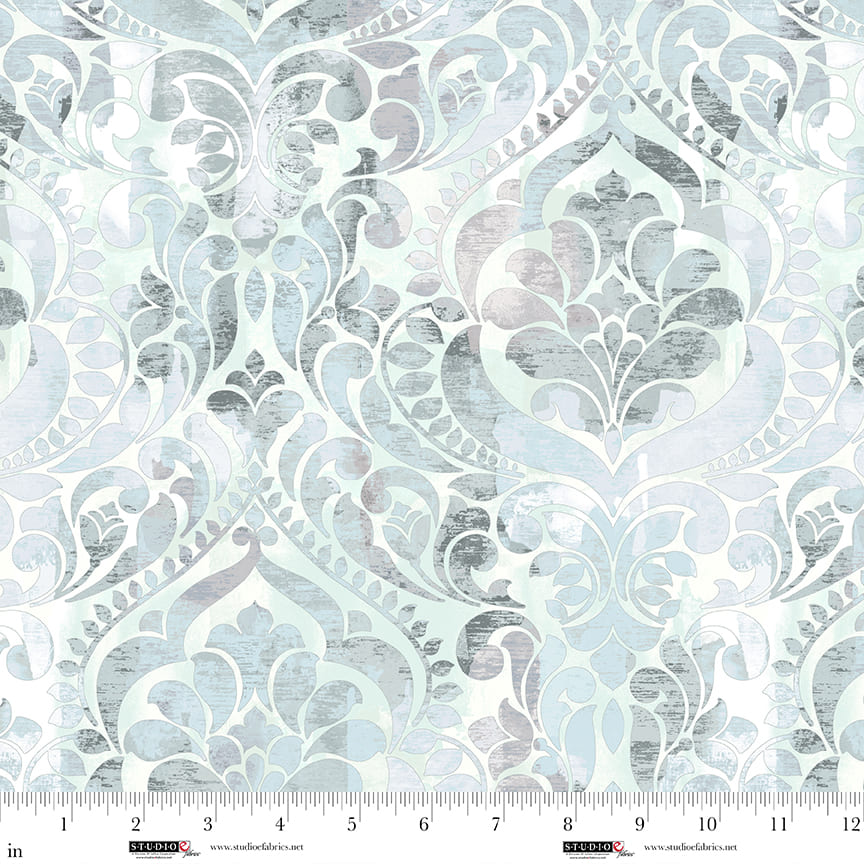 You Damask! Ice Cotton Wideback Fabric (3/4 yard pack)