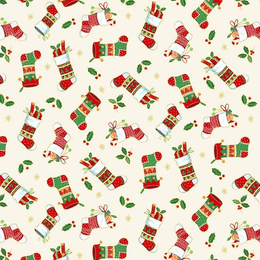 MA Merry Christmas tossed stockings