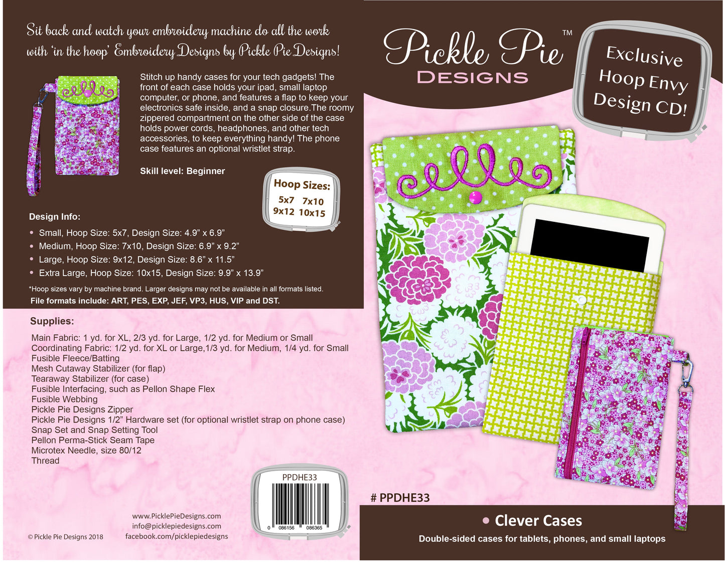 Clever Cases In the Hoop Embroidery Design Collection