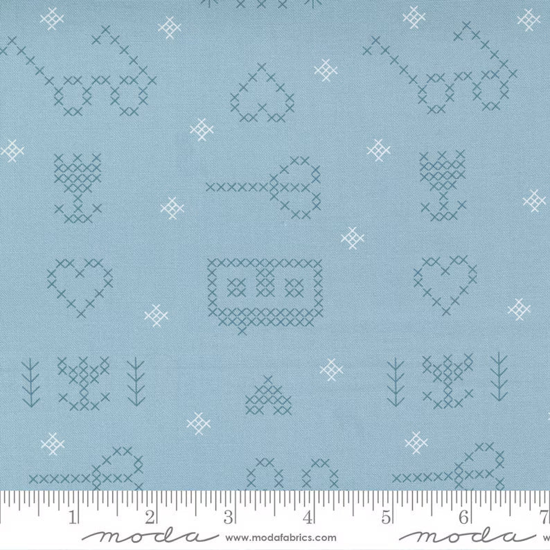 Make Time Blush Bluebell 44"/45" Fabric Per Yard