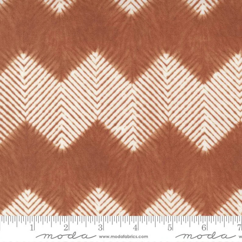Kawa Chevron Stripe Rust 44"/45" Fabric Per Yard