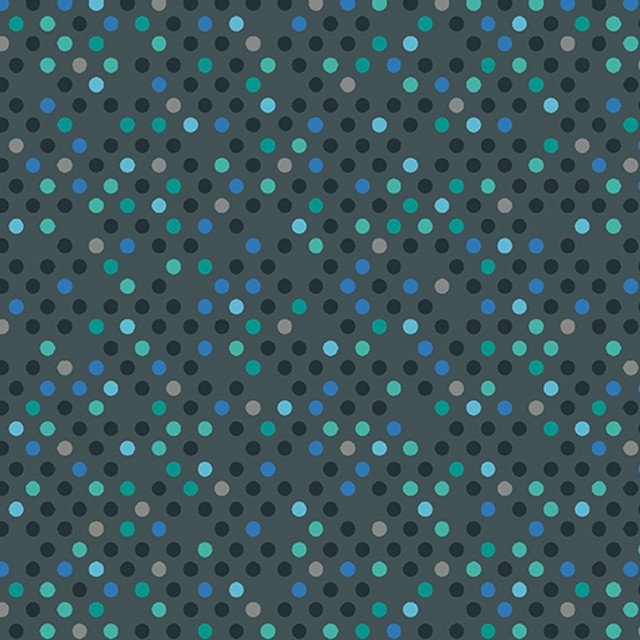 Benartex 1620613B - Confetti Drop Charcoal/Multi 45" wide fabric per yard