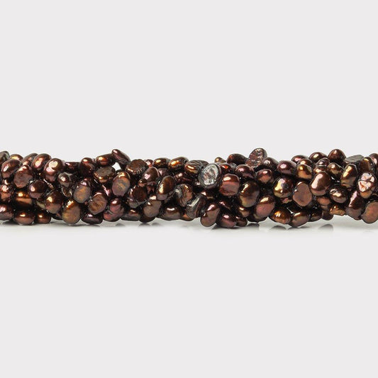 Iridescent Brown Freshwater Pearls 3-4mm Baroque