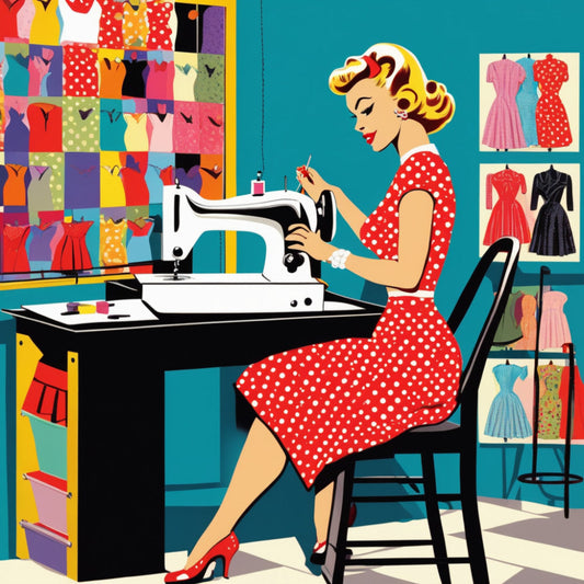 Pop Art Sewing Fabric Panel 15